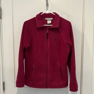 Columbia Burgundy Fleece Jacket